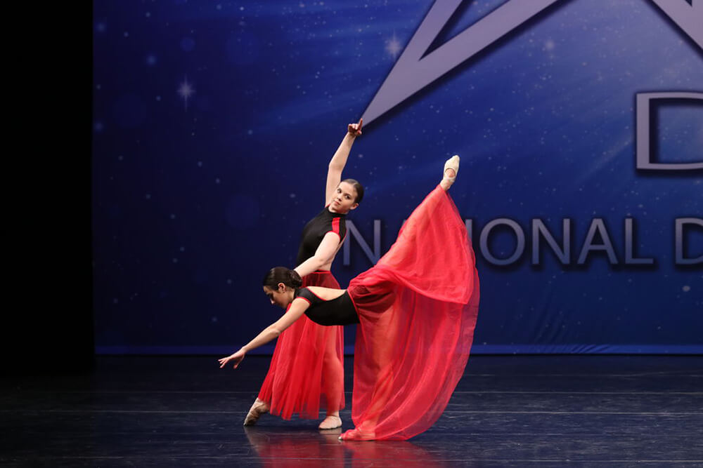 Dance duo routine at CRU Dance Nationals